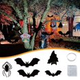 thumbnail image 2 of Murciélagos colgantes brillantes para decoración de Halloween, murciélagos colgantes de Halloween, murciélagos voladores grandes, decoración para exteriores con ojos que brillan en la oscuridad, murc, 2 of 6