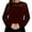 #04 Wine 【New Styles: Mix, Match & Maximize Value】, variant on Women's Sheer Mesh Panel Rhinestone Crewneck Long Sleeve Blouse Tops Shirts Tunic Solid Color Loose Fit Casual Daily Wear Work Office Party Night Out Fashion Essential Gift