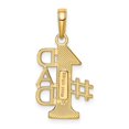 thumbnail image 3 of Diamond2Deal 14K Yellow Gold #1 DAD Charm Pendant for Women (L- 0.95 inch, W- 0.56 inch), 3 of 6