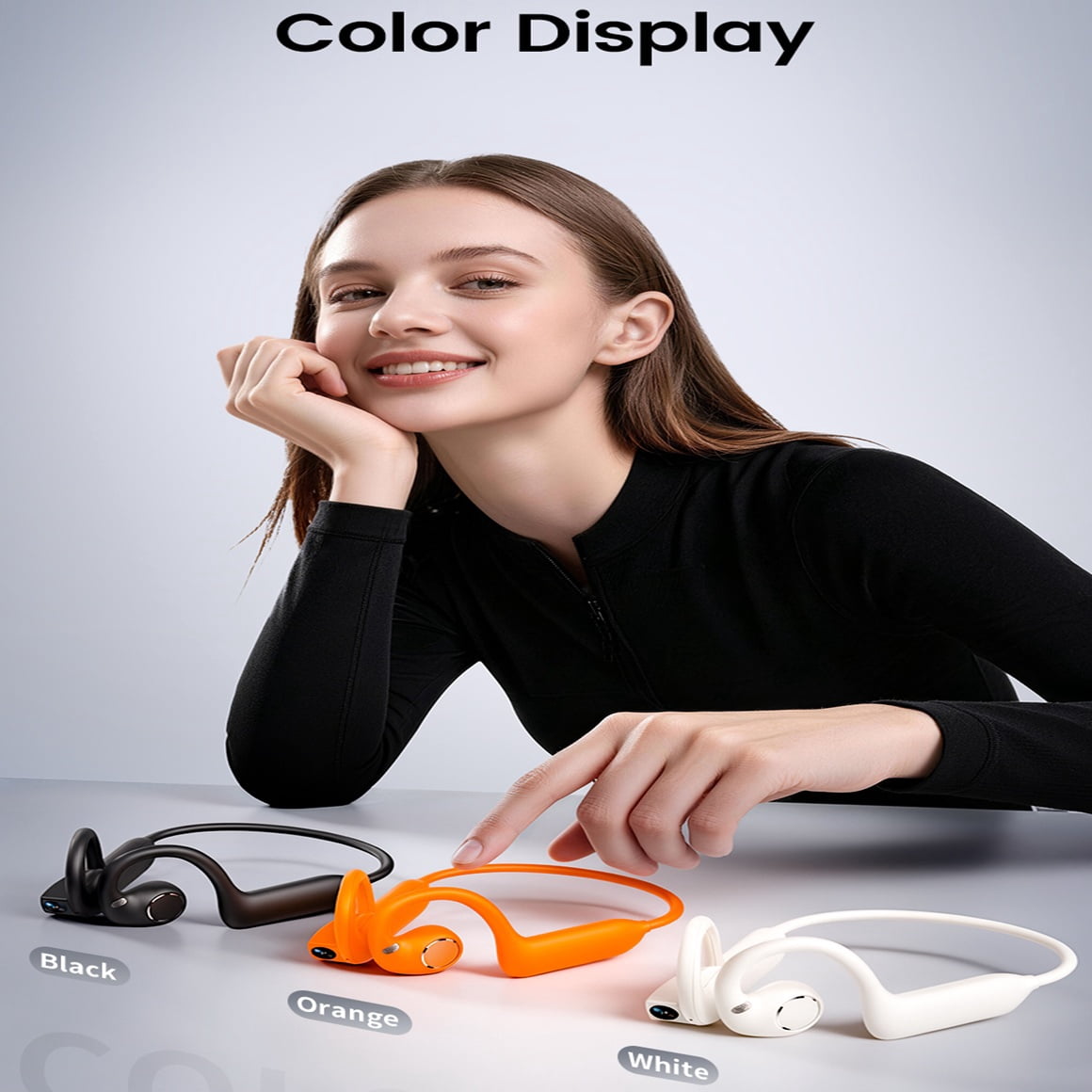8MP HD Camera Open Ear Wireless Bluetooth Headphones, Eis Stabilized 1080P Video Recording, Hands-Free First-Person Pov, AI Smart Assistant, Waterproof Sports Earbuds for Vlogging Running