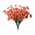 thumbnail image 4 of Morttic 8 Bundles Artificial Flowers Plastic Realistic Fake Orchid Plants Wedding Bridle Bouquet Indoor Outdoor Home Office Table Centerpieces Arrangements Decor, Orange, 4 of 7