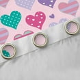 thumbnail image 4 of Manfei Cute Heart Loves Blackout Curtains Set of 2 (52x84 Each),Geometric Polka Dot Window Curtains,Pink Purple Cyan Curtains and Drapes For Girls Kids,Breathable Home Decor, 4 of 6