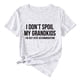 thumbnail image 4 of Blusa holgada suave y elegante con estampado de letras, manga corta para fiestas, talla S, camiseta de cuello redondo para mujer en gris grafito, 4 of 6