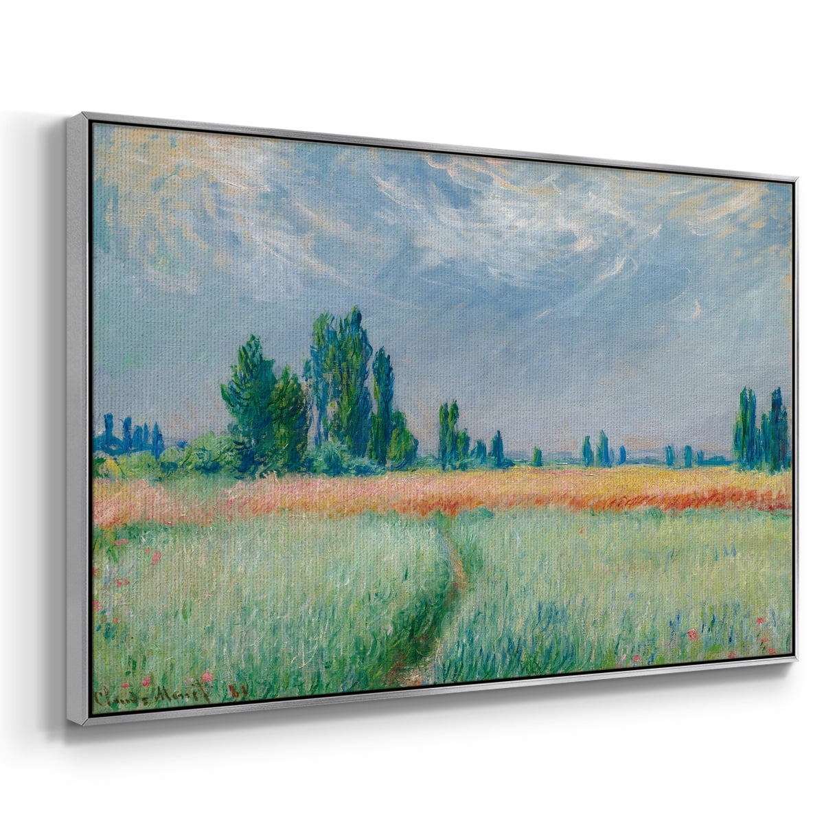 Vintage Landscape-C By Wexford Home Framed in Silver Wood Gallery Wrapped Canvas 25 in. x 37 in.