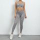 thumbnail image 5 of Traje de Yoga para mujer, traje deportivo ajustado con estampado de leopardo rosa de dos piezas, traje deportivo de cintura alta, tops y pantalones, 5 of 5