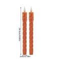 thumbnail image 2 of Black Twisted Drip Wax LED Taper Candles, 6 Pcs 9.65in Flameless Candles with Remote Timer Dimmer for Gothic Home Decor, 2 of 7