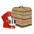 thumbnail image 3 of ZIATUBLES Stand Mixer Dust Cover Multi-Functional Kitchen Mixer Cover with Top Handle and Front Pockets for Extra Accessories Tribal Patchwork Khaki Pattern Waterproof Kitchen Mixer Accessories, 3 of 7