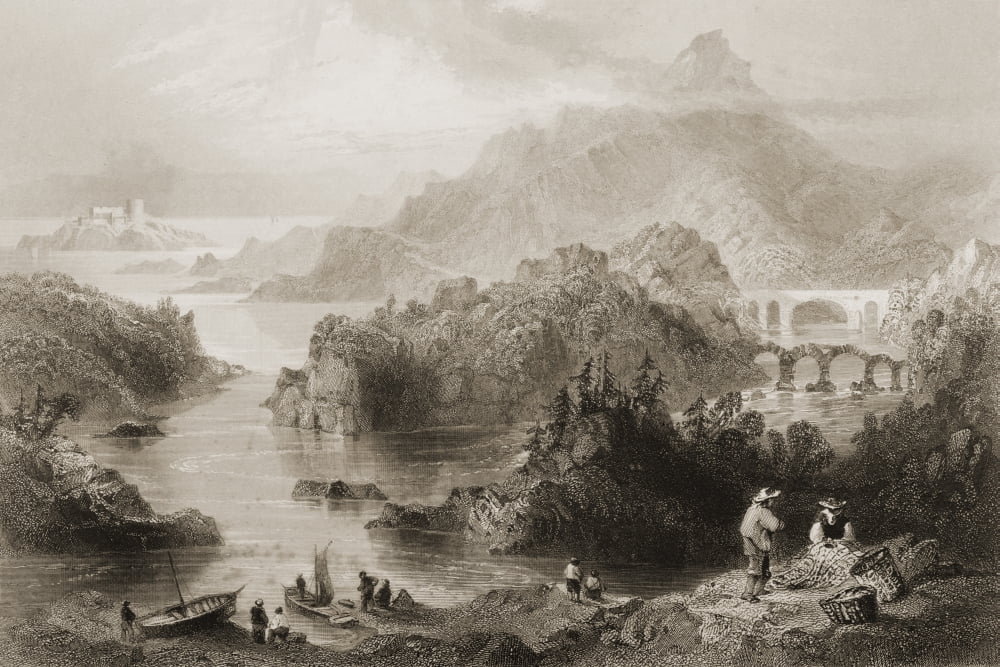 Cromwells Bridge Glengariff County Cork Ireland Drawn By WHBartlett Engraved By JC Bentley From The Scenery And Antiquities Of Ireland By NPWillis And JStirling CoyneIllustrated From Drawings By WHBa