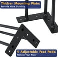 thumbnail image 2 of EastVita 20" H Hairpin Furniture Legs, Metal Table Legs for Nightstand, Coffee Table, Desk, etc with Rubber Floor Protectors, Black 4PCS Hairpin, 2 of 7