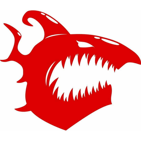 Custom Wall Decal Fish - Red - - Vinyl Wall Sticker 20x20"