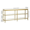 thumbnail image 7 of Evelyn&Zoe Alexis 64" Wide Rectangular Console Table, Brass, 7 of 7