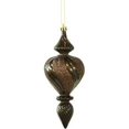thumbnail image 1 of Vickerman N500075 4 in. Chocolate Finial 4 Finish Assorted Color Christmas Ornament - 8 per Box, 1 of 3
