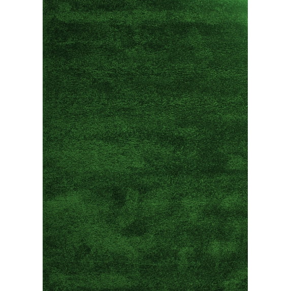 Ahgly Company Indoor Rectangle Abstract Green Contemporary Area Rugs, 2' x 5'