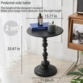 thumbnail image 6 of 2 Set Pedestal Tables White TV Tray Table, Sofa Table, Small Side Table for The Sofa in The Living Room and Bedroom, Bed, Chair, Mini Coffee Table, Headboard Table, 20.47 (H) *13.78 (W), 6 of 9