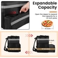 thumbnail image 5 of Food Delivery Bag, Large Insulated Pizza Delivery Backpack fits 14'' 16'' Pizzas for Doordash/Uber Eeats, Expandable Cooler Bags for Bike/Motorcycle with Reflective Strip and Cup Holders, 5 of 10