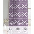 thumbnail image 6 of Purple Boho Sheer Curtains 84 Inch Length 2 Panels Set for Living Room/Bedroom, Vintage Ethnic Tribe Abstract Art Kitchen Curtains Grommet Semi-Sheer Curtains Drapes Voile Window Treatments 42"x84"x2, 6 of 7