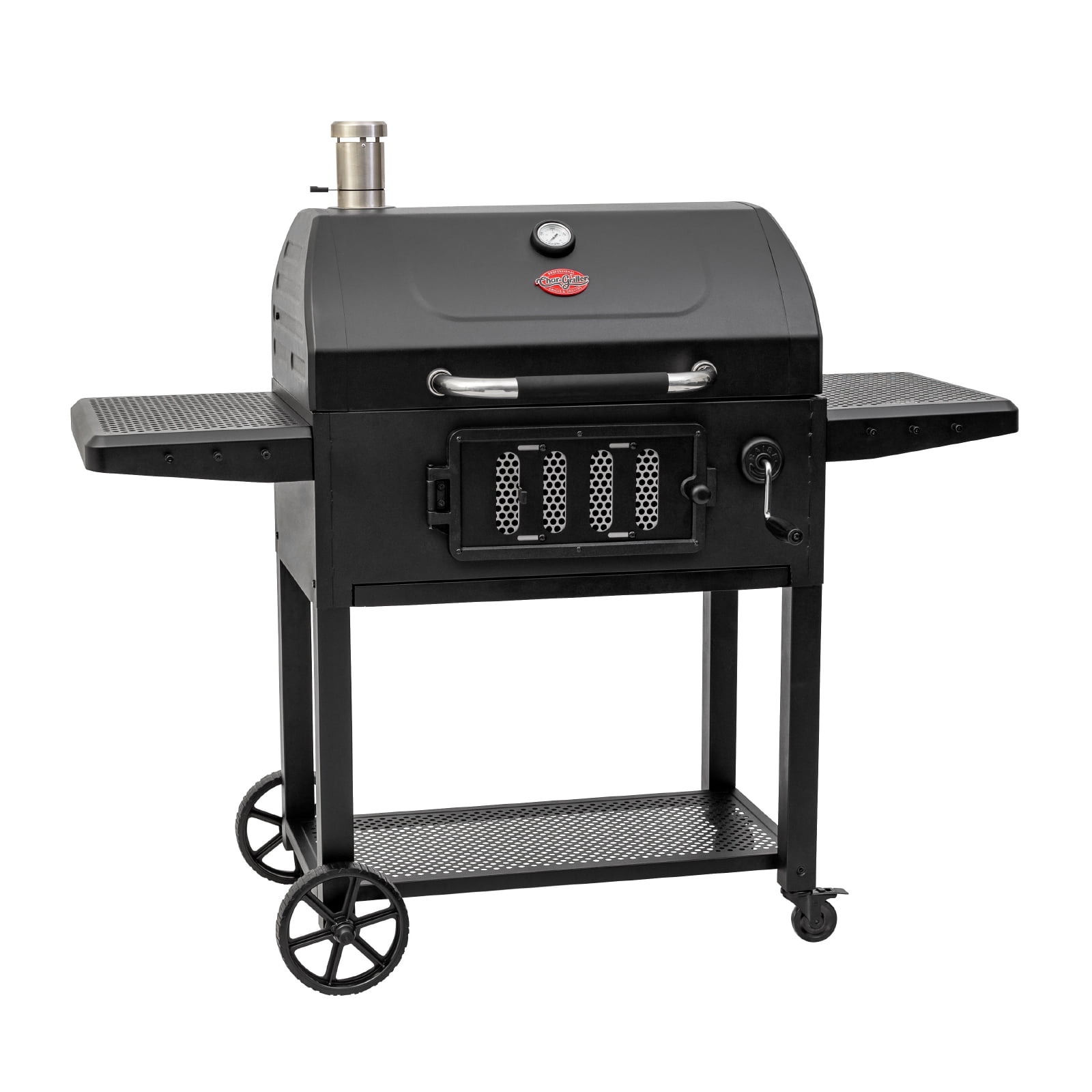 Classic Cart-Style BBQ Charcoal Grill, 810 Sq In of Grilling Space, Black, Heavy-Duty Steel