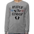thumbnail image 2 of Keeper of the Gender Long Sleeve Shirt Unisex Large Grey, 2 of 5