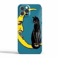 thumbnail image 1 of Cat and Moon hippie Case for iPhone 14 Pro Max,Aesthetic Art Design Full Cover Protective Case, 1 of 5