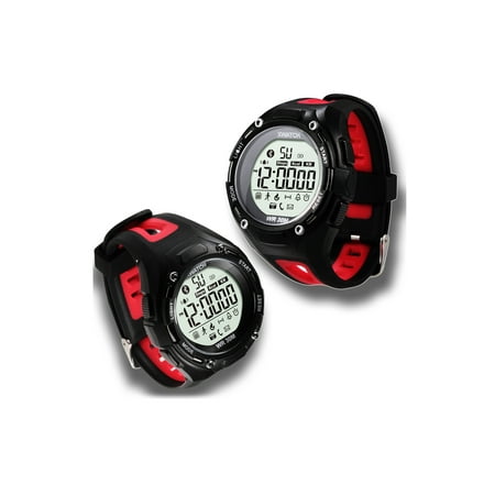 LEMFO EX16 Smart Watch Sports Bluetoot h 4.0 Waterproof IP67 Wristband Clock Long Battery Steps Counting Remote Camera Stopwatch Plateau Red