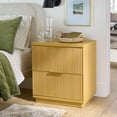 thumbnail image 3 of (2 pack) Better Homes & Gardens Lillian Fluted 2-Drawer Nightstand with USB, Natural Pine, 3 of 8
