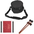 thumbnail image 3 of VEVOR Steel Tongue Drum 11 Notes 10 Inches Dia Lotus type Tongue Drum Golden Handpan Drum Notes Percussion Instrument Steel Drums Instruments with Bag, Music Book, Mallets,Mallet Bracket, 3 of 9