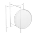thumbnail image 2 of Mesa Lateral FurnitureR Mesa de Centro Blanca con Bandeja Auxiliar Metal Moderno, 2 of 6