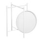 thumbnail image 2 of Mesa Lateral FurnitureR Mesa de Centro Blanca con Bandeja Auxiliar Metal Moderno, 2 of 6
