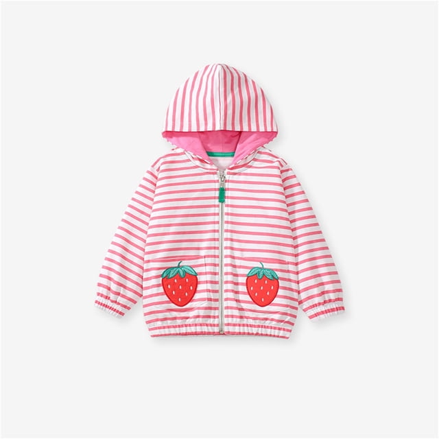 LOVZFMLL Vestes pour Filles Sweat à Capuche à Fermeture Éclair Manches Longues Décontracté Ample 4-5 Ans