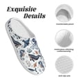 thumbnail image 5 of Lsque Underwater Animals 1 Pattern Womens Comfort Cotton on Scuff With Memory Foam and Anti-skid Sole Slipper-37/38, 5 of 7
