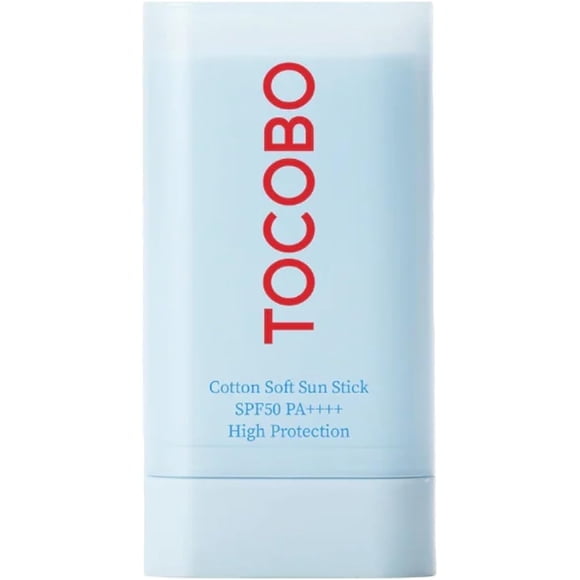 TOCOBO Barra solar suave de algodón SPF50+ PA+++ 0.67 onzas / 0.67 oz | Ingredientes naturales, antisebo, sensación mate suave | EWG Green + sin PEG