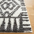 thumbnail image 3 of SAFAVIEH Marrakesh Xzavier Diamond Polyester Area Rug, Ivory/Dark Grey, 8' x 10', 3 of 8