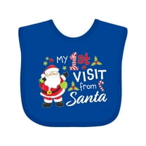 Inktastic My First Visit from Santa Boys or Girls Baby Bib