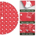 thumbnail image 6 of 48 Inch Christmas Tree Skirt – Velvet Plush Tree Mat, Soft Thickened Polyester with Red Ties, Single-Sided Printing, Available in 30in/36in/48in, Perfect for Holiday Xmas Tree Decoration, 6 of 7