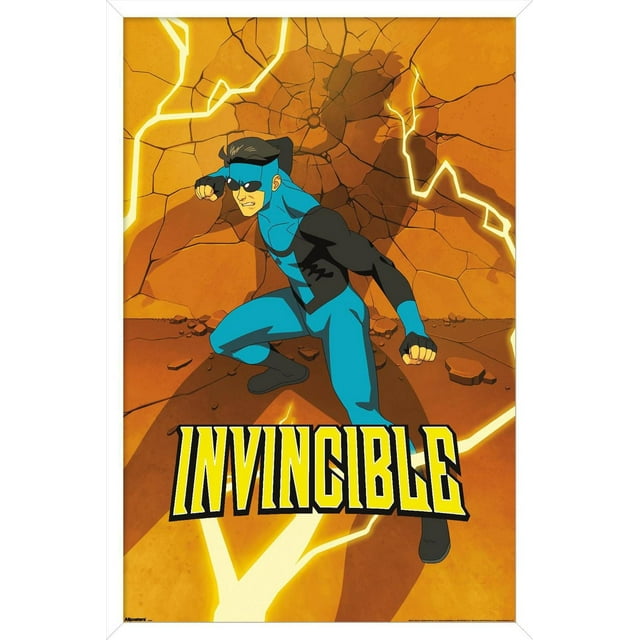 Invincible: Season 3 - Blue Suit Teaser One Sheet Wall Poster, 22.375" x 34" Framed