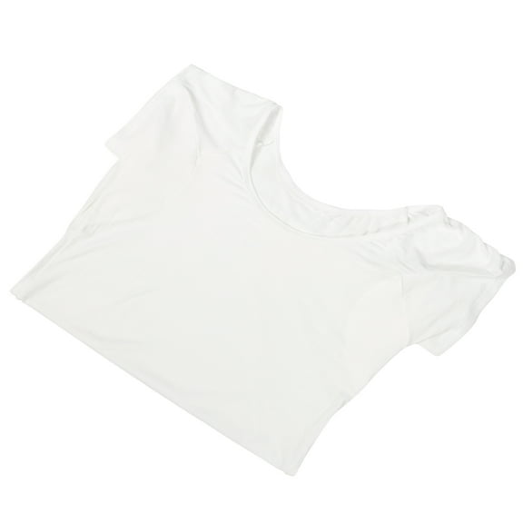 UPOUART Women's Comfortable White Undershirt with Sweat-Absorbing Fabric for Underarm and