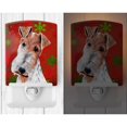 thumbnail image 2 of Carolines Treasures SC9748CNL Wire Fox Terrier Red Snowflakes Holiday Ceramic Night Light, 2 of 2