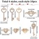 thumbnail image 2 of 1 caja de 40 dijes de San Valentín: dijes de candado con forma de llave, dijes de amor, dijes de candado y llave, dijes de corazón, dijes románticos a granel., 2 of 9