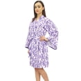 thumbnail image 4 of Bimba Kimono Imprimé Feuille pour Femmes Robe Manches Longues en Coton Popeline - 20, 4 of 5