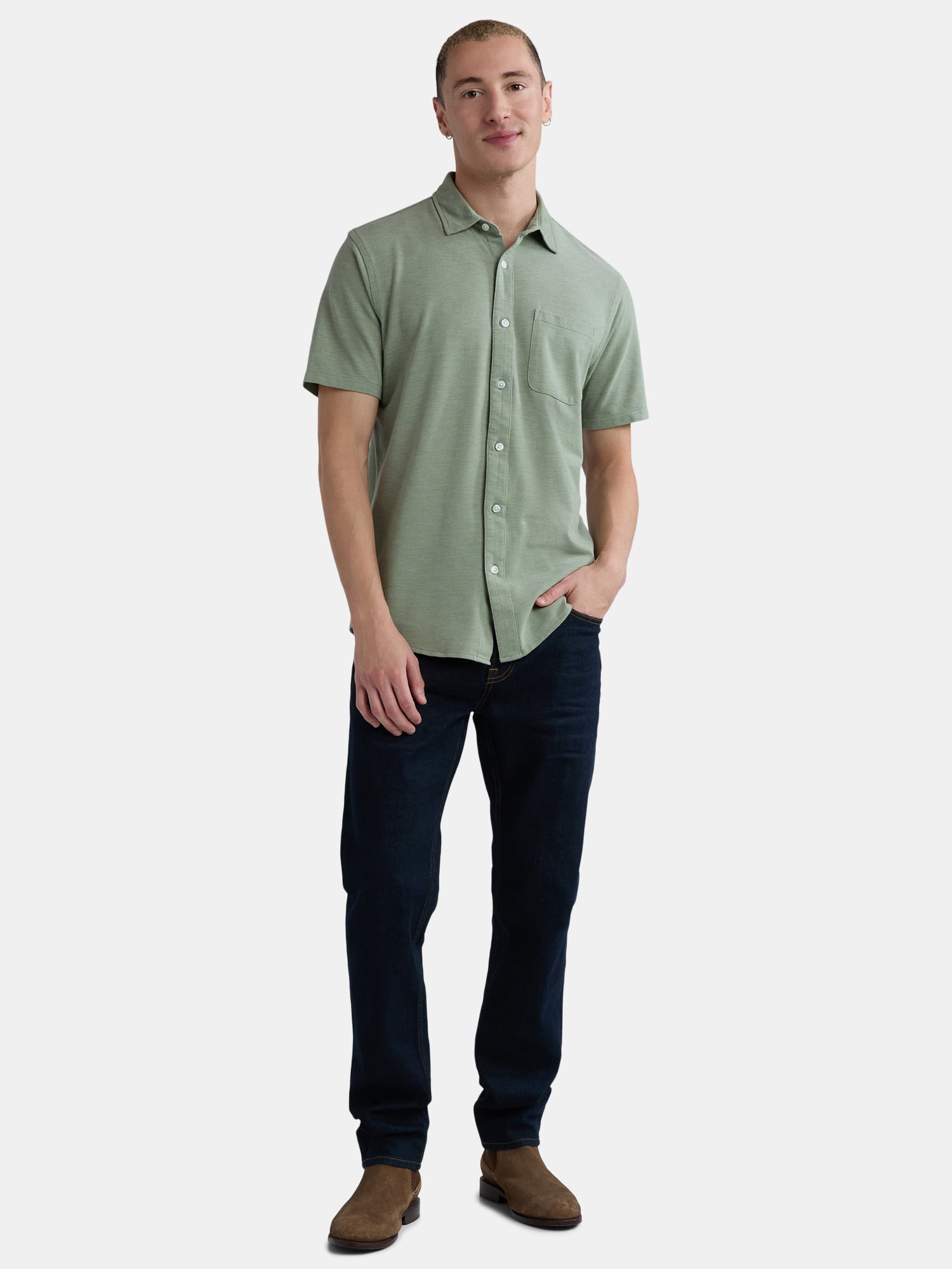 GE KNIT BUTTONDOWN