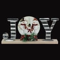 thumbnail image 3 of Northlight 15" Galvanized Metal and Wooden 'Joy' Snowman Family Christmas Sign, 3 of 3