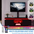 thumbnail image 5 of Dextrus TV Stand with Mount & Power Outlet, LED TV Mount for 55/60/65 inch TVs, Height Adjustable, Black, 5 of 9