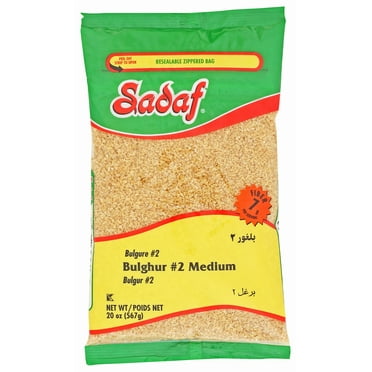 Sadaf Brand 2 Medium Bulghur, 20 oz, in a Resealable Bag