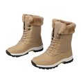 thumbnail image 6 of YLYL Womens Winter Mid Calf Snow Boots Warm Fur Lined Waterproof Lightweight Comfortable Outdoor Hiking Shoes, 6 of 9