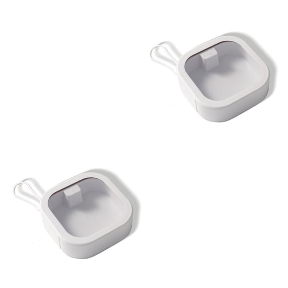 Caja de almacenamiento de dentición postiza Bearachild portátil color Blanco y Rosa