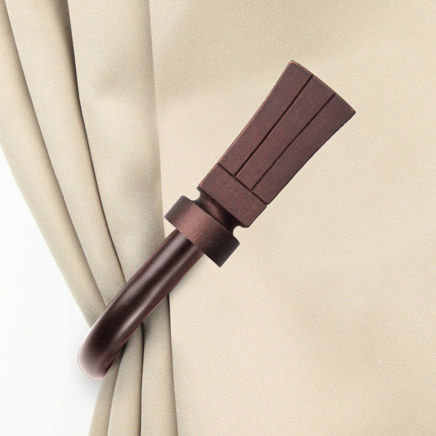Colton Curtain Rod Holdback - Cocoa
