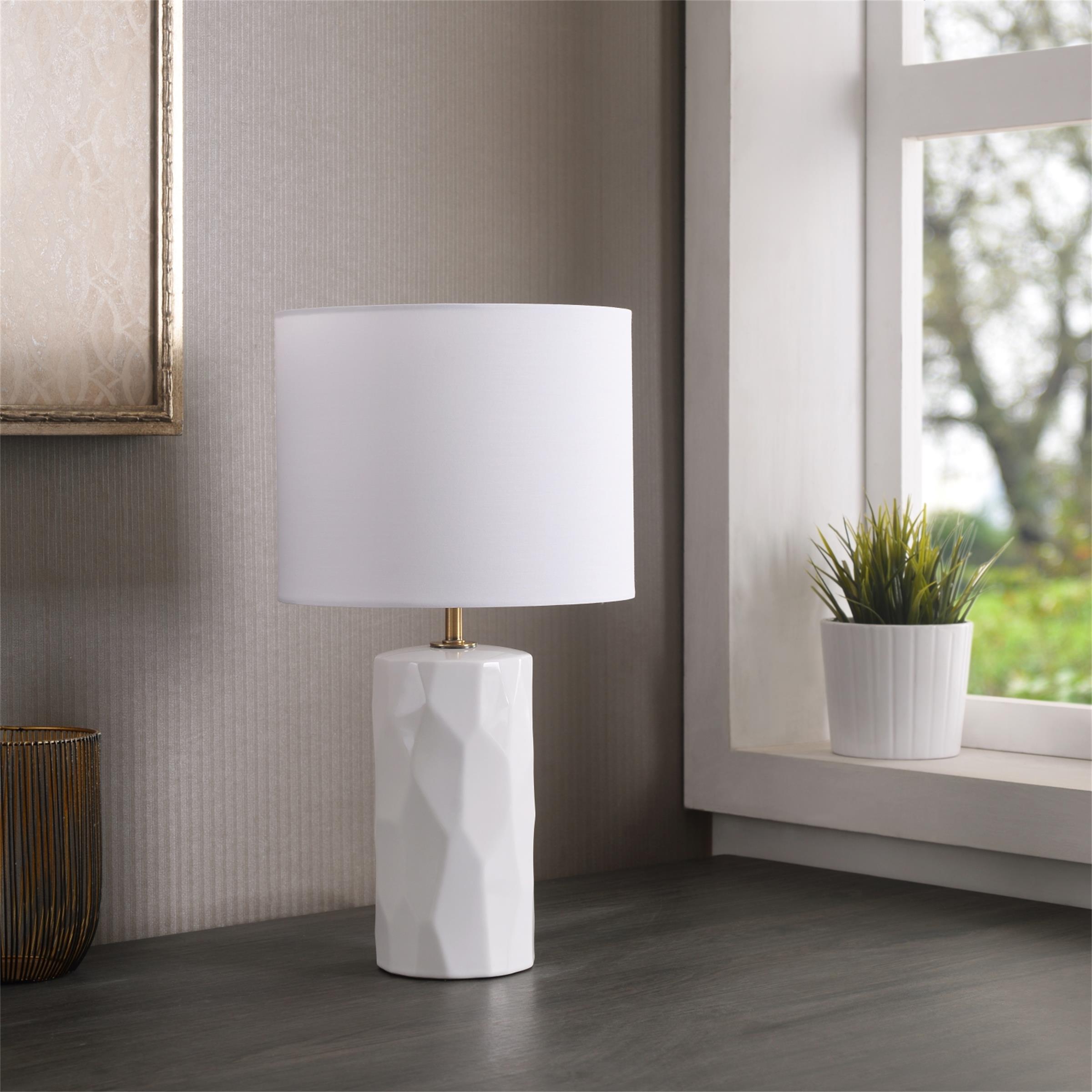 Mainstays White Ceramic Table Lamp, 17"H - image 2 of 6