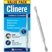 Clinere Flexible Plastic Personal Ear Cleaners, 36 count