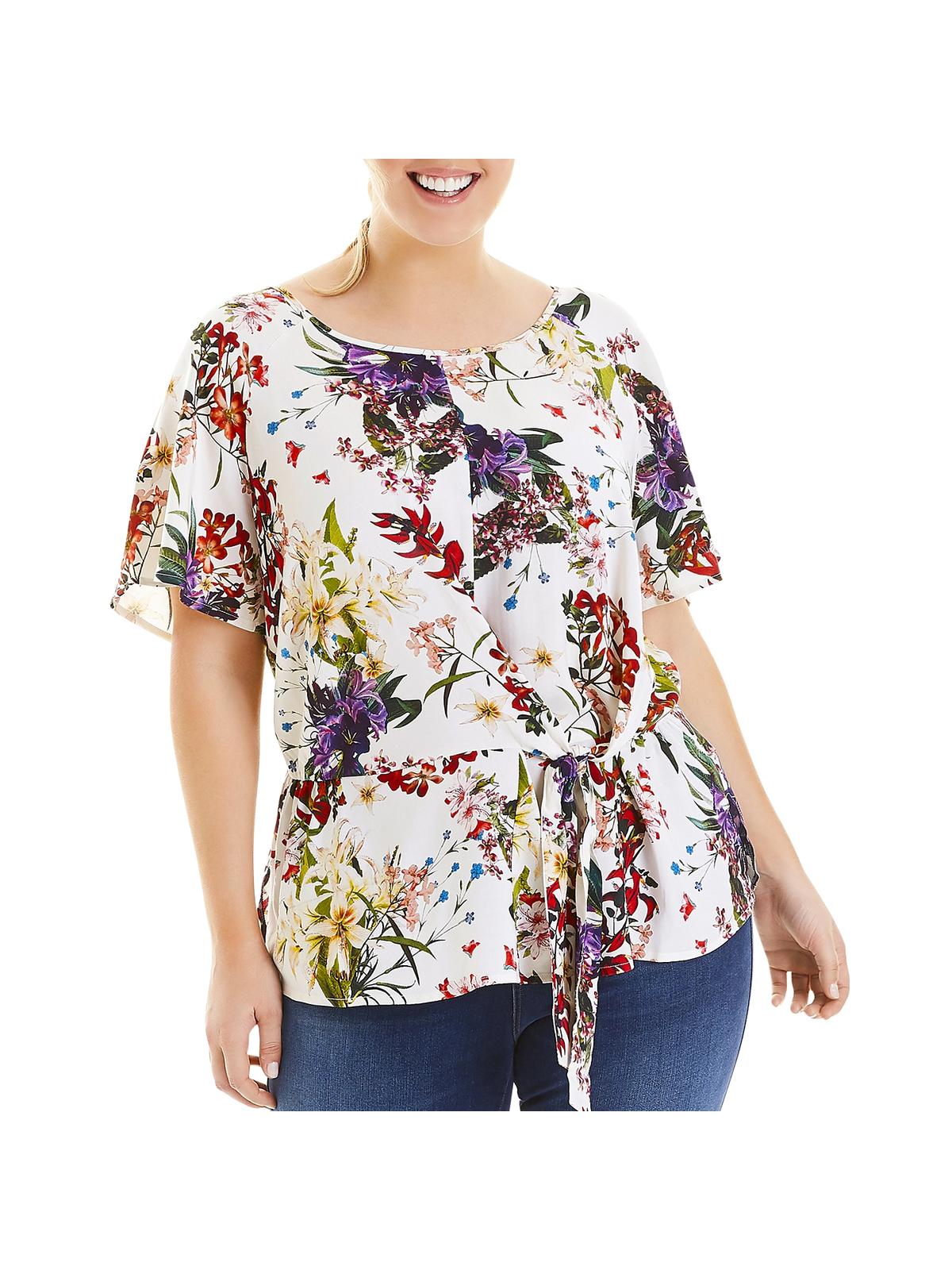 oasis floral chiffon top