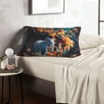 thumbnail image 6 of Daiia Whimsical Animal Spiral Bedding Waterproof Pillow Protector Zippered Queen – Bed Bug Proof Pillow Encasement-14"x20", 6 of 6